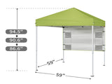 5X5FT Outdoor Canopy with 1 Sidewall Green 78578764
