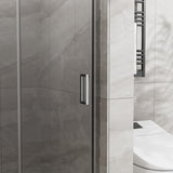 Goodyo 34"x 72" Bifold Frameless Glass Shower Door 1/4 inch Tempered Clear Glass Pivot Swing Shower D163102094
