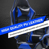 Gaming Computer Chair with Wheels, Adjustable Height Pu Leather Gamer Chair Office Desk 00390167