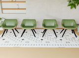 A set of 4 dining chairs, medieval modern kitchen dining chair, PU decorative chairs with black 48388254