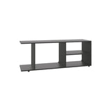 Entertainment Center 17.8" H, with 4 Shelves and 4 Legs, Black B097P250864