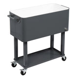 87.5*91*38.5cm 80QT Rectangular Plastic Box Iron Foot Tube Refrigeration and Insulation Cart Dark 42627909