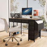 47" Computer Desk With Power Outlet,Writing Desk with 7 Fabric Drawers,Vanity table Drawers and W2887P239383