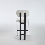 Bar Stools Set of 2, 26 inch Modern Upholstered Fabric Counter Height Barstools, Kitchen Island W3244P310202