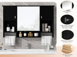 35'' x 28'' Modern Wall Mounted Bathroom Storage Cabinet, Bathroom Wall Cabinet with Mirror, N710P236929B