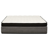 ZNTS Premium 16 in. Pocket Coil Hybrid Mattress, Queen, Plush Gel Memory Foam Mattress, White/Gray B011P203030