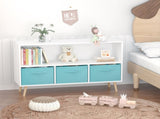 Kids bookcase with Collapsible Fabric Drawers, Children's Book Display, Toy Storage Cabinet 15986416