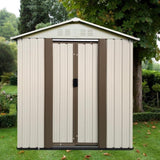 Outdoor Storage Garden Shed 5FTx3FT Apex Roof White W2794P243307