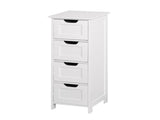 White Bathroom Storage Cabinet, Freestanding Cabinet with Drawers W40914884