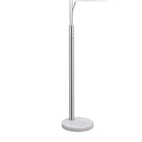 ZNTS White and Stain Nickel Trio Drum Shade Floor Lamp B062P153738