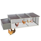 20.93ft Large Wooden Chicken Coop Outdoor Hen House with Nesting Box & Weatherproof Asphalt Roof, W773P331679