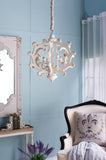 6 - Light Wood Chandelier, Hanging Light Fixture with Adjustable Chain for Kitchen Dining Room Foyer W2078138924