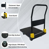 Foldable Platform Push Hand Truck Cart, 880 lbs. Weight Capacity W2916P210400