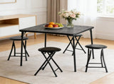 Durable Folding Chair PVC Padded Cushion Chair with Stainless Steel Frame for Home and 84956536