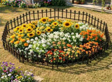 Black Foldable Garden Border Fence, 10 Pack No Dig Animal Barrier, Decorative Metal Fencing for Lawn 55822168