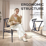 4PCS Weave Dining Chair, Mid-Century Modern Metal Rattan Chair for Kitchen Dining Living Room, 82470228