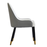 ZNTS Modern PU sponge-filled dining chair, solid wood metal legs, suitable for restaurants, living rooms W1535119451