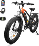 ZNTS Electric Bike 1000W Motor Fat Tire 26x4 Mountain Bike T3177P268164