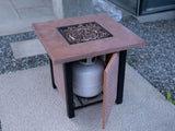25" H Outdoor Patio Propane Gas Fire Pit Table - 50,000 BTU High-temperature-resistant carving W2691P231711
