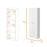 Virginia Double Door Storage Cabinet, Five Shelves B128P148833