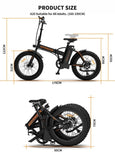 ZNTS AOSTIRMOTOR Folding Electric Bike Ebike Bicycle 500W Motor 20" Fat Tire With 36V/13Ah Li-Battery 20211221A20B