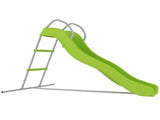 5.7FT Green Kids Playground Slide, Climbing Step Ladder, for Backyard Garden Ages 3-8 26298412