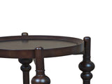 Classic Solid Wood Round Side Table with Lower Shelf W3137P506942