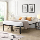 King Size Bed Frame , Heavy Duty Metal Bed Frame , Quick & Easy Assembly, No Noise, Black W311P282481