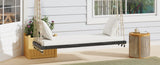 TOPMAX Patio Wooden Swing Chair, Hanging Porch Swing Bench with Cushion&Pillows, 10.8Ft Hemp Ropes N717P210136D