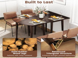 45" Extendable Dining Table Set, 2 Half-Round Tables Convertible to Oval for 4-6 People Walnut 96706784