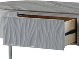 Yukino Gray High Gloss & Chrome Finish Coffee Table B2726P265754