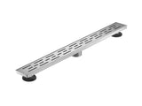 28 Inch Linear Shower Drain with Removable Brick Patterned Grate Cover, 304 Stainless Steel Shower 89053086