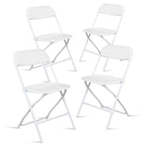 4pcs Injection Molding Classic Garden Plastic Folding Chair White 58509181