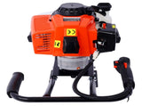 2.7HP Post Hole Digger 63cc two person handle Gas-Powered 2-Stroke Auger Digging Drill Shaft Size W465109919