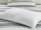 6 Piece Printed Quilt Set with Throw Pillows Yellow Full/Queen B03597635