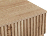 Handleless Grille-Finished 4-Drawer Bedside Table P2 Particleboard MDF & ,elamine Veneer 74317864