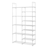 ZNTS FCH Double row 9 layers with handles Non-woven shoe rack Iron pipe + PP pad + plastic 18408970