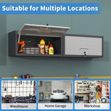 ZNTS Heavy Duty Metal Wall Mounted Tool Storage Cabinet Steel Metal Garage Storage Cabinet for Garage T2398P236483