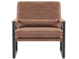 Single Iron Frame Chair Light Brown Technology Fabric Indoor Leisure Chair 43319375