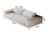 63" 2Setaser Sofa,Corduroy Fabric,Deep Seat Couches,Comfy Loveseat Sofa,No Assembly,1pcs for Living W2824P321235