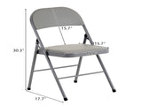 6pcs Elegant Foldable Iron & PVC Chairs for Convention & Exhibition Gray 82959016