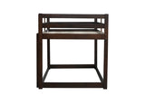 Solid Wooden, Solid Rubber Wooden Twin over Twin Loft Bed with Ladder, with Bed Platform of W504P191669