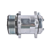 12V A/C Air Conditioning Compressor w/Clutch Replacement for Sanden 508 8-Groove Serpentine Pulley 97842305