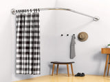 Curved Shower Rod L - Shaped Stainless Steel, Adjustable Stretchable Shower Curtain Rod for 30133873