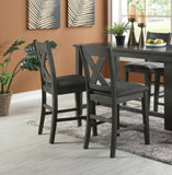 Modern Contemporary Dining Room Furniture Chairs Set of 2 Counter Height Chairs Gray Finish Wooden B01164103