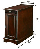 Modern Transitional Design 1pc Side Table/Nightstand Storage Cabinet Cherry Color USB Outlet B011P191196