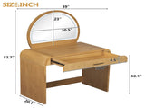 39" Makeup Vanity Table with Mirror Touch Screen Lighted Mirror, Dressing Table with Drawer for N704P196658N