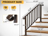 Outdoor 3 Level Iron Handrail Copper 60429140