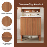 30" Modern Bathroom Vanity with Ceramic Sink, Vintage Minimalist Bathroom Vanity Cabinet, 45 Degrees N817P245325N