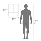Lodge Medicine Cabinet with Mirrored Doors and Open Storage, White B128P263726